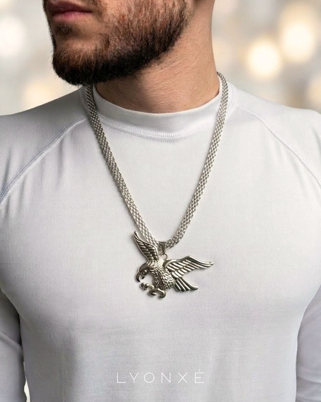 Cadena Plana (chino) + Dije Águila