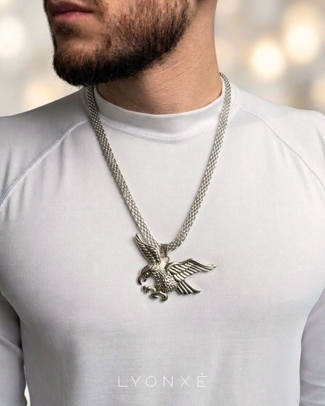 Cadena Plana (chino) + Dije Águila