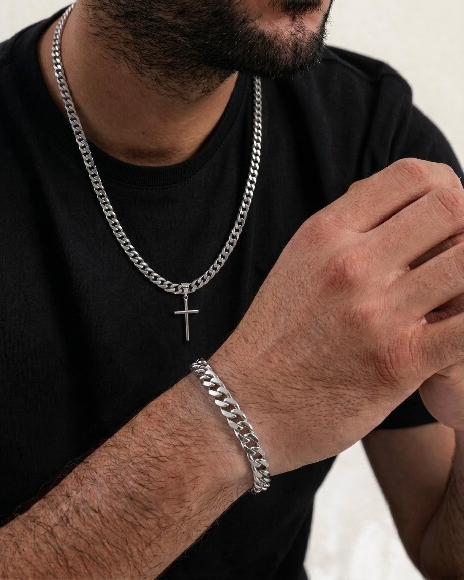 Cubana 5 mm + Dije + Pulsera